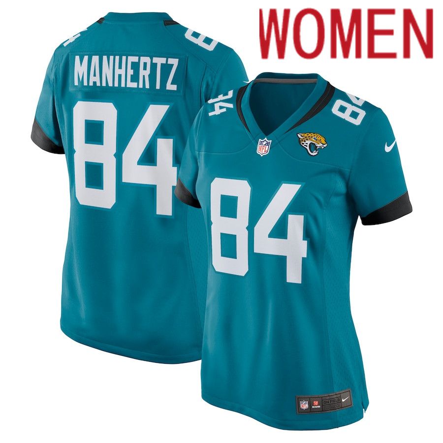 Women Jacksonville Jaguars 84 Chris Manhertz Nike Green Nike Game NFL Jersey